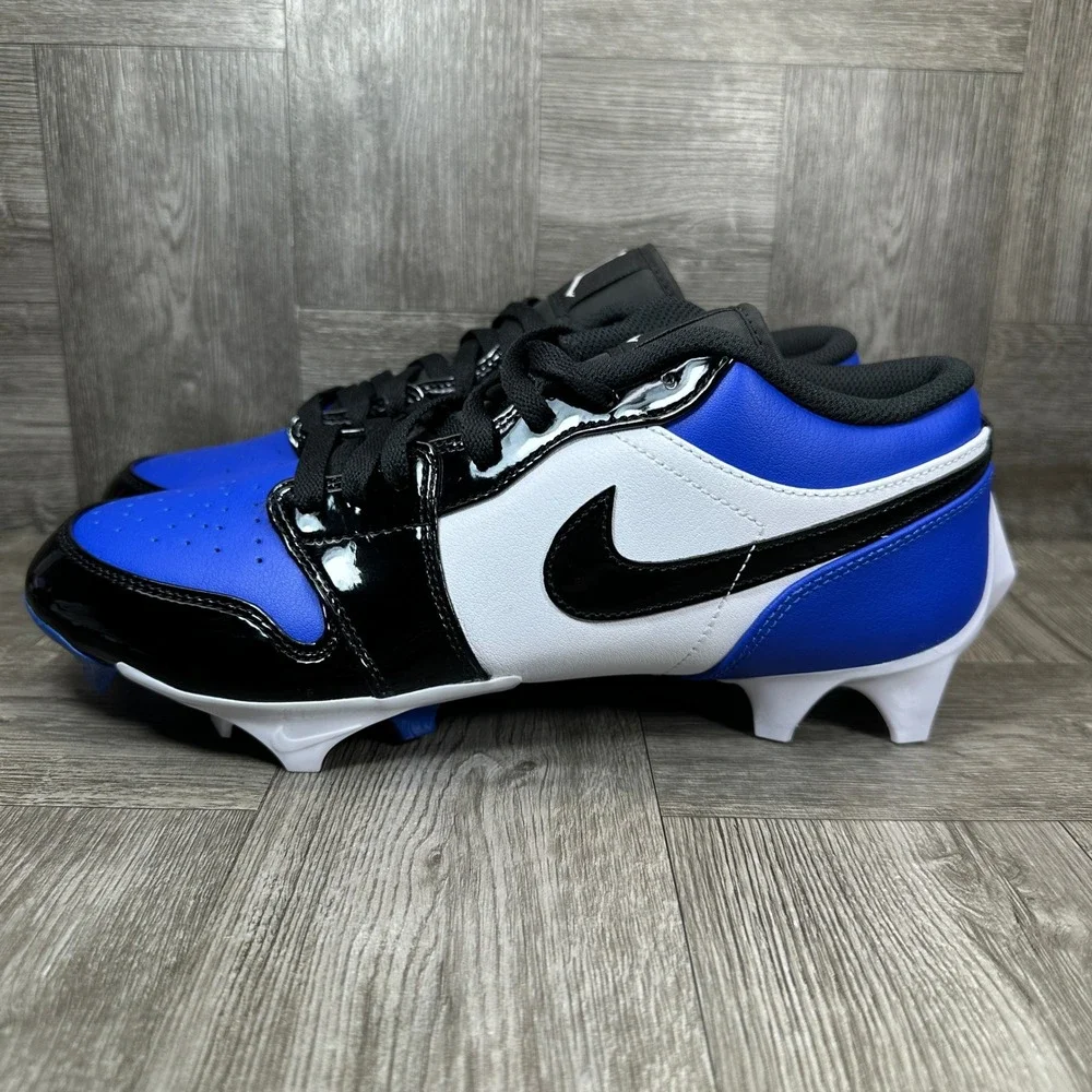 Air Jordan 1 Low TD Men size 9 Football Cleat Royal Toe FJ6245 401 NEW